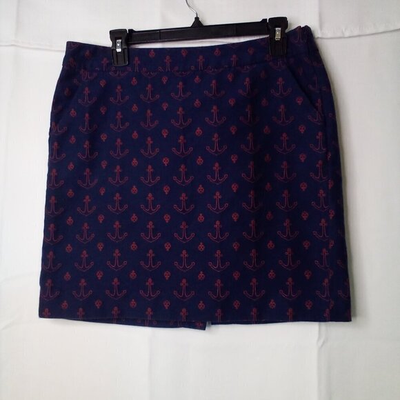 Tommy Hilfiger Dresses & Skirts - Tommy Hilfiger Skirt Women 8 Anchor Nautical Pockets Blue Red